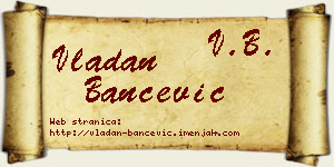 Vladan Bančević vizit kartica